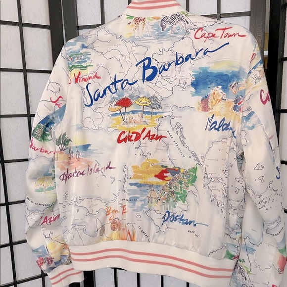 GAP Map Print Bomber Jacket - Picture 3 of 5